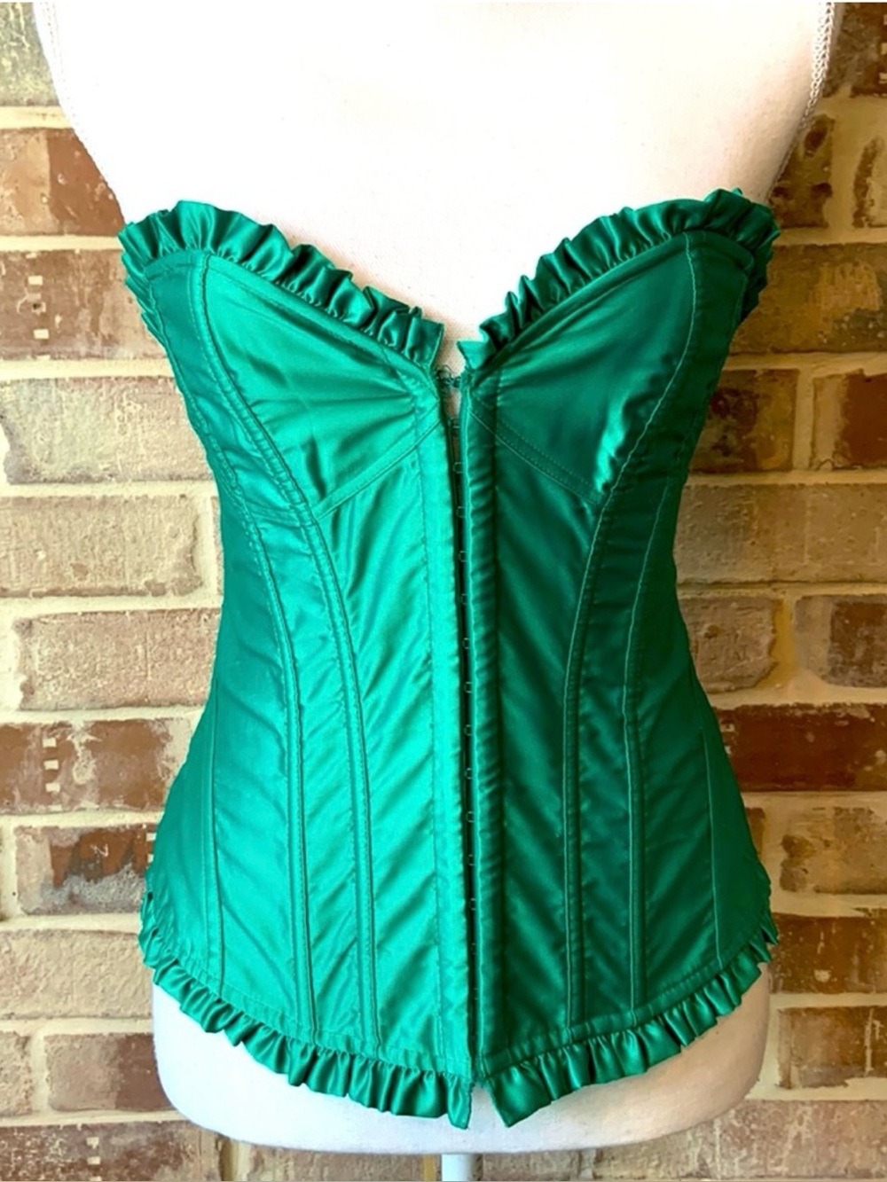 Emerald Green Victoria’s Secret Sexy Little Things Bustier/Corset laced Top M